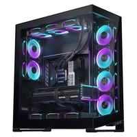 追风者NV7全视景全塔无立柱海景房机箱(可置换I/O独立电源仓/支持3面360水冷/5090/ARGB双通道灯控 NV7黑+可旋转竖装支架（套装)