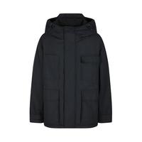 速写男装2024冬羽绒服宽松连帽短款 001本黑 XS