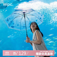 Wpc. 长柄雨伞新江之岛水族馆联名日本透明可爱加固结实抗风雨具