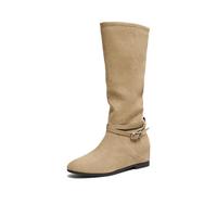 他她 2025冬百搭通勤时尚女时装长靴瘦瘦靴