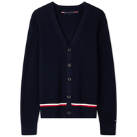 Tommy Hilfiger25春夏男装纯棉肌理V领慵懒宽松美式风毛衣针织开衫外套 2XL （：180-200斤）
