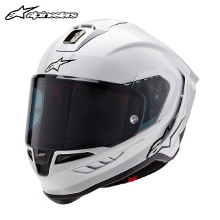 Alpinestars SUPERTECH R10 a星摩托车头盔碳纤维赛道四季全盔通勤机车盔SR10 亮白2170 L