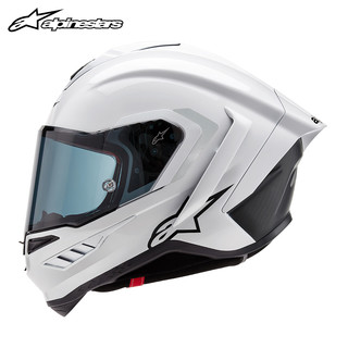 Alpinestars SUPERTECH R10 a星摩托车头盔碳纤维赛道四季全盔通勤机车盔SR10 亮白2170 L