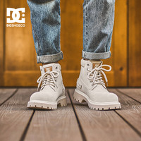 DC SHOES AURUM EDGE 男士马丁靴2025新款秋冬休闲白色真皮工装鞋