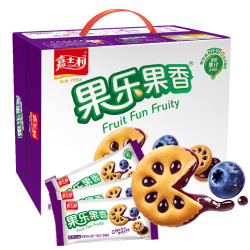 嘉士利 果乐果香 夹心饼干蓝莓味 680g