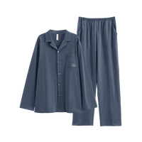 无品牌 男士长袖开衫睡衣套装 L2133