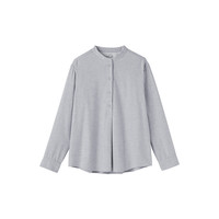 无印良品 MUJI 无印良品 女式 法兰绒立领长袖衬衫 BC2OHC5A