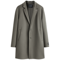 太平鸟 男装秋冬款中长款西装领冬季翻领毛呢男式大衣