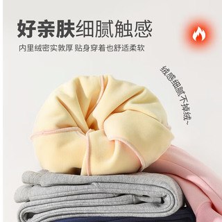 史努比男童加绒裤子秋冬款2024羊胎绒一体绒儿童冬装保暖棉裤 笑脸签努比K藏青 140
