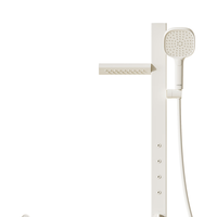 箭牌（ARROW）淋浴花洒套装分体式钢琴按键置物台精铜小户型简易花洒套装F800 33199-P2奶白色【肩背双喷款】