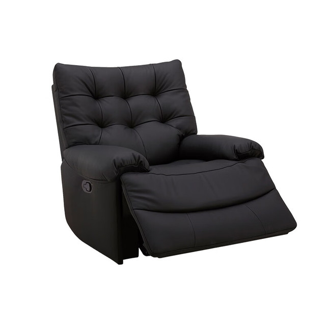 大件超省：乐至宝 LAZBOY 单人沙发电动真皮功能懒人摇摇椅A623C 曜石黑-手动款