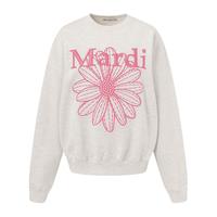 MardiMercredi小雏菊黑粉刺绣圆领卫衣宽松上衣女韩系可露丽