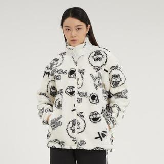  adidas NEO 芝麻街联名 男女同款立领厚款保暖运动外套