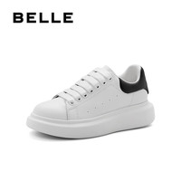 BeLLE 百丽 厚底小白鞋女撞色板鞋Z2U1DCM5 黑尾翼 37 黑尾翼-