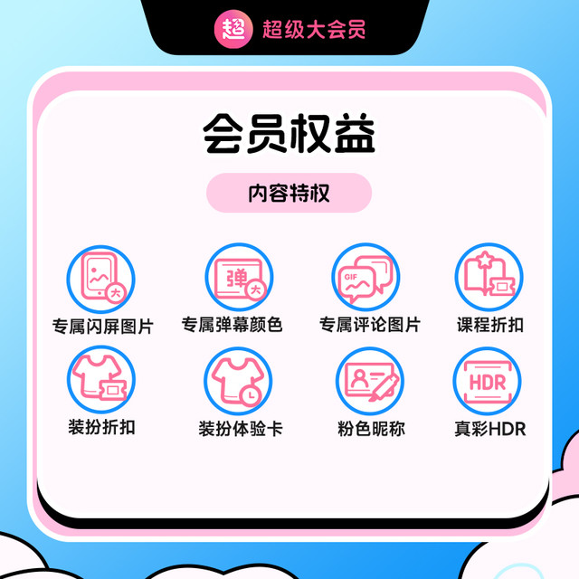 哔哩哔哩 bilibili 超级大会员年卡+全站up主10元充电券*3张
