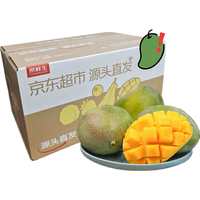 京鲜生四川攀枝花凯特大芒果净重5斤装单果600g起 特大果 水果 源头直发