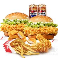 KFC 肯德基 神抢手专享经典双堡双人餐7件套兑换券·1张