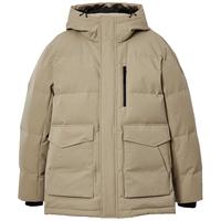 杰克·琼斯(JACK&JONES)男装25年冬季连帽严寒羽绒服男短款加厚防水蓄热鸭绒外套RDS认证 E11卡其色 2XL (190)