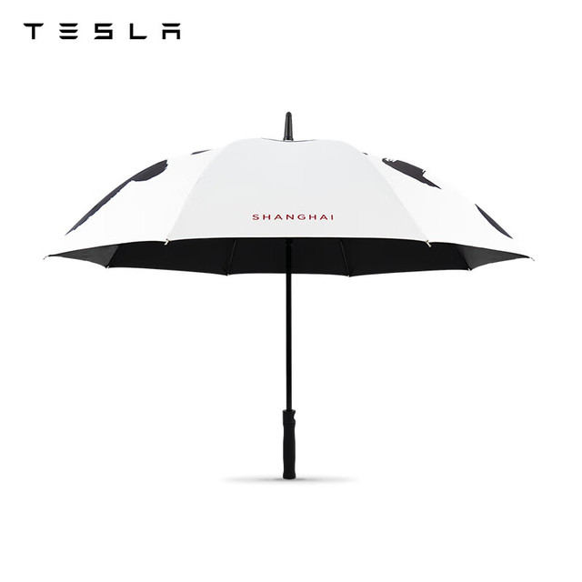 特斯拉 TESLA 官方Tesla Giga Shanghai 高尔夫雨伞 上海纪念版印花雨伞