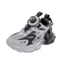 回力童鞋百搭女童运动鞋2024夏季儿童镂空网面鞋子男童透气休闲鞋 灰黑 26码 内长约16.93cm