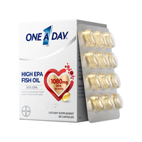 ONE A DAY 拜耳高纯度EPA深海红心鱼油3盒囤货 Omega3