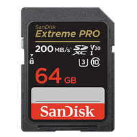 SanDisk 闪迪 高速SD卡64G/128G/256G单反相机4K拍摄内存卡摄像机存储卡