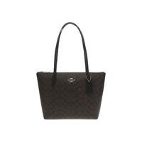 COACH 品牌微标印花 女士单肩手提托特包