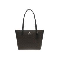 COACH 品牌微标印花 女士单肩手提托特包