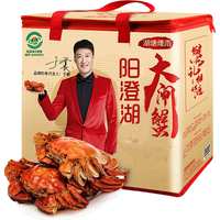 湖塘煙雨 阳澄湖大闸蟹鲜活螃蟹礼盒公4.5两母3.5两4对8只河蟹生鲜中秋礼盒 阳澄湖丨公4.5母3.5-4对