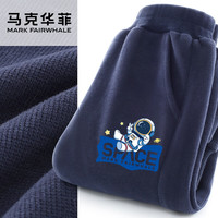 马克华菲ckj童装男童裤子2025秋季儿童休闲运动卫裤男孩女童运动裤 m航天员K藏青 140