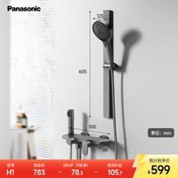松下 Panasonic GQ1LYTR515H 花洒套装 单把双控 灰色