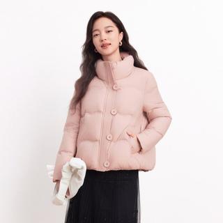 冬季简约时尚百搭通勤优雅出游鸭绒保暖羽绒服外套上衣女