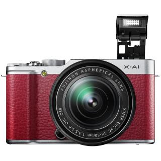 FUJIFILM 富士 X-A1 APS-C画幅 微单相机 红色 XC 16-50mm F3.5 OIS 变焦镜头 单头套机