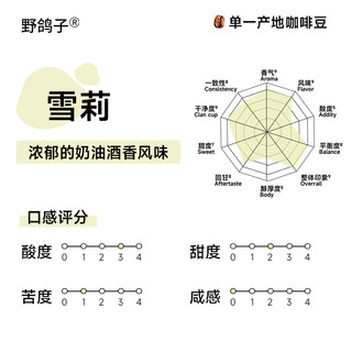 野鸽子雪莉咖啡豆洪都拉斯 精品手冲阿拉比卡美式黑咖啡浅度烘焙 雪莉.威士忌口感