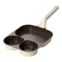 京严煎蛋锅家用煎饼煎鸡蛋汉堡锅陶瓷平底不粘早餐煎锅牛排肉蛋堡 24【0氟涂层｜不挑炉灶】三孔煎锅 23cm 天然陶瓷｜丝滑不粘｜轻烟少油