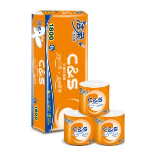 洁柔 有芯卷纸 阳光橙4层180克*10卷 加厚家用卫生纸卷纸厕纸