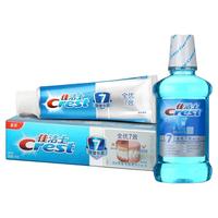 Crest 佳洁士 全优7效牙膏140g 漱口水 350ml组合套装