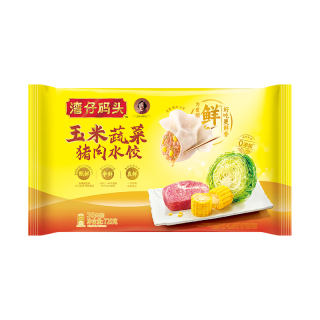 湾仔码头 玉米蔬菜猪肉水饺 720g 36只