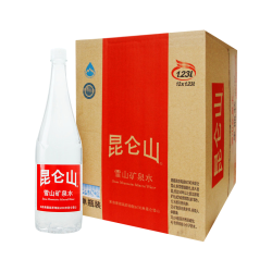 昆仑山 饮用天然雪山矿泉水 含锶弱碱性 5L*4瓶 整箱大桶装