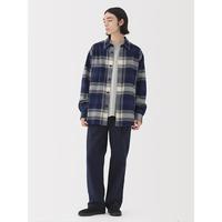 無印良品 MUJI（無印良品 ）男式 法兰绒 长袖衬衫式夹克