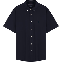 Tommy Hilfiger25春夏男装休闲通勤经典中性简约合身针织短袖衬衣衬衫 藏青色DW5 XL （：165-180斤）