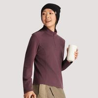 24年秋季女士半开衫长T简约纯色休闲运动上衣长袖T恤卫衣