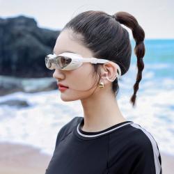 朵彩 DOCARE 泳镜女款成人防水防雾高清平光女士专业护目大框游泳眼镜装备