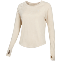 Keep 春秋速干女运动瑜伽长袖T恤薄户外跑步网球服运动上衣舞蹈服