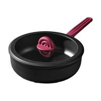 卡罗特钛不粘锅炒锅家用炒菜28cm加深平底锅电磁炉燃气灶不沾 28cm 【黑红色】 2-6人使用 28cm