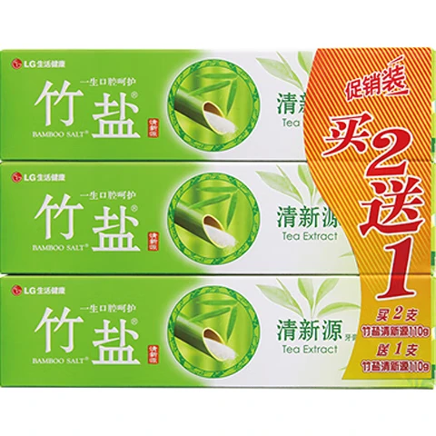 BAMBOO SALT 竹盐 清韵茶香新清源牙膏