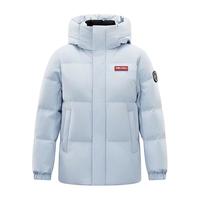 鸭鸭(YAYA)羽绒服男士短款冬季时尚休闲迷彩面包服连帽青年加厚防寒外套 YE5B001056A国旗红色 M (110-130斤)