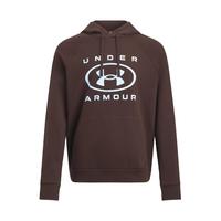 安德玛UA秋冬Rival男子抓绒运动休闲连帽卫衣6006388 曜石棕227 S