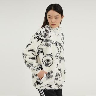  adidas NEO 芝麻街联名 男女同款立领厚款保暖运动外套
