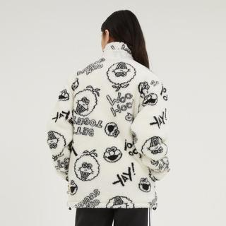  adidas NEO 芝麻街联名 男女同款立领厚款保暖运动外套